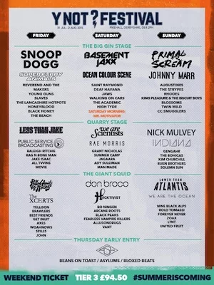 Y Not Festival 2015 Lineup poster image