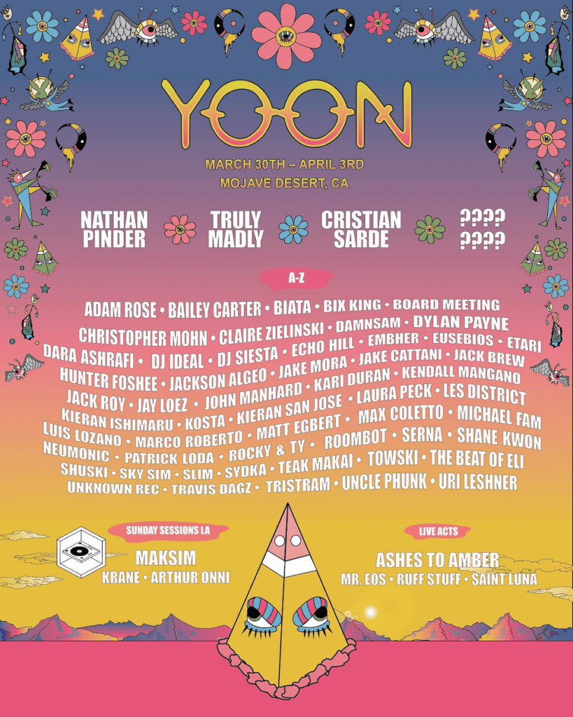 yoon fest 2023 lineup poster