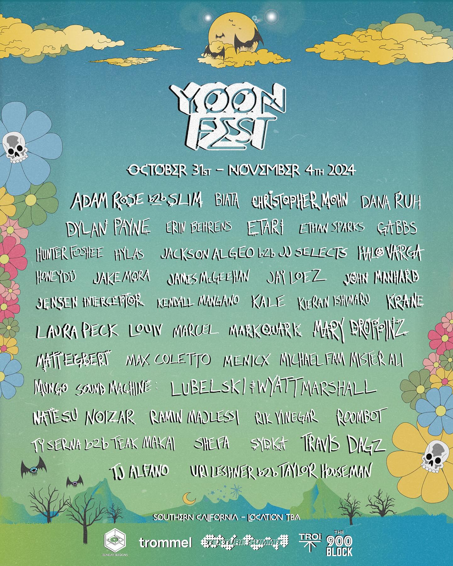 YOON FEST lineup poster